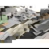 Mexen Andres 1,5-kommer granieten gootsteen met afdruiprek 1000 x 500 mm, beige, zwarte sifon - 6515101510-69-B