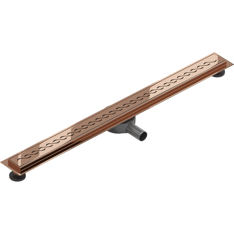 Mexen Flat 360° M18 rotating linear drain 80 cm, rose gold - 1623080-40
