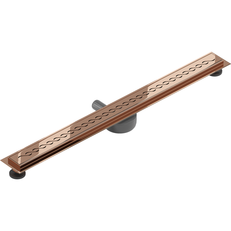 Mexen Flat 360° M18 odpływ liniowy obrotowy 90 cm, różowe złoto - 1623090-40