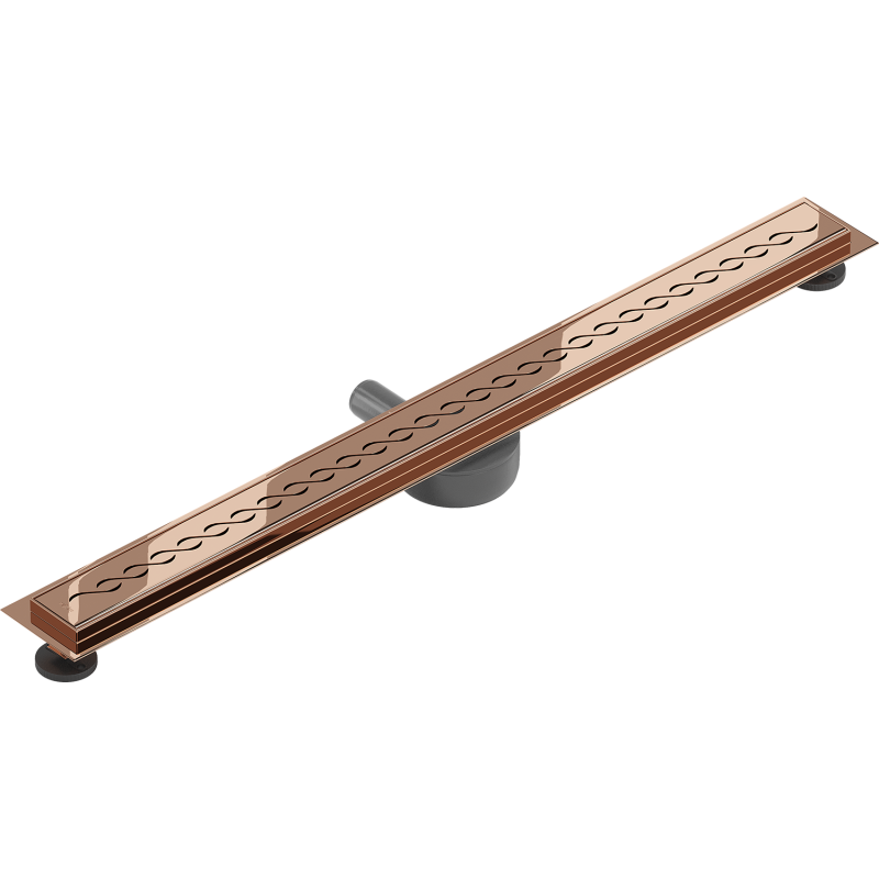 Mexen Flat 360° M18 Rotating Linear Drain 90 cm, Rose Gold - 1623090-40