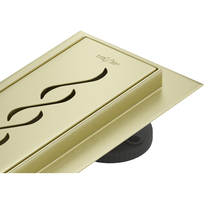 Mexen Flat M18 Linienentwässerung 70 cm, gebürstetes Gold - 1A23070-15