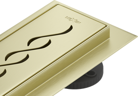 Mexen Flat M18 ralo linear 80 cm, dourado escovado - 1A23080-15