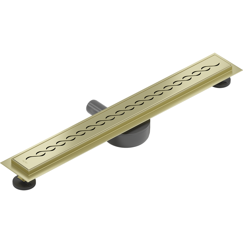 Mexen Flat 360° M18 Rotating Linear Drain 60 cm, Brushed Gold - 1A23060-40
