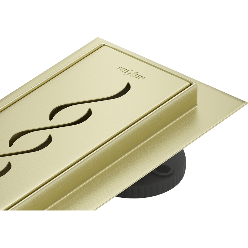 Mexen Flat 360° M18 Rotary Linear Drain 80 cm, Brushed Gold - 1A23080-40