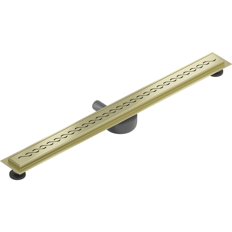 Mexen Flat 360° M18 Rotary Linear Drain 80 cm, Brushed Gold - 1A23080-40