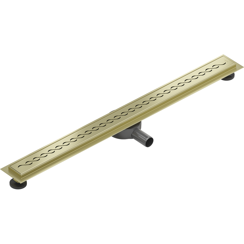 Mexen Flat 360° M18 Rotary Linear Drain 80 cm, Brushed Gold - 1A23080-40