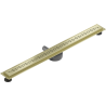 Mexen Flat 360° M18 Rotating Linear Drain 90 cm, Brushed Gold - 1A23090-40