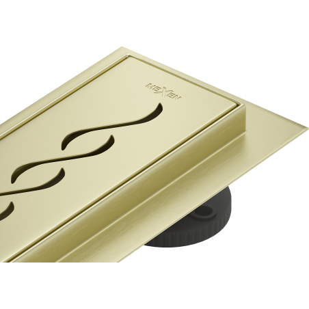 Mexen Flat 360° M18 draaibare lijngoot 100 cm, goud geborsteld - 1A23100-40