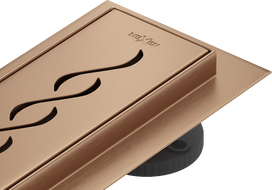 Mexen Flat M18 dreno linear 60 cm, cobre escovado - 1C23060-15