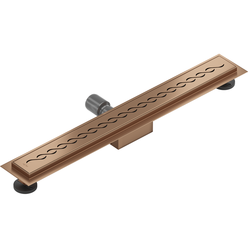 Mexen Flat Caniveau linéaire M18 60 cm, cuivre brossé - 1C23060-15