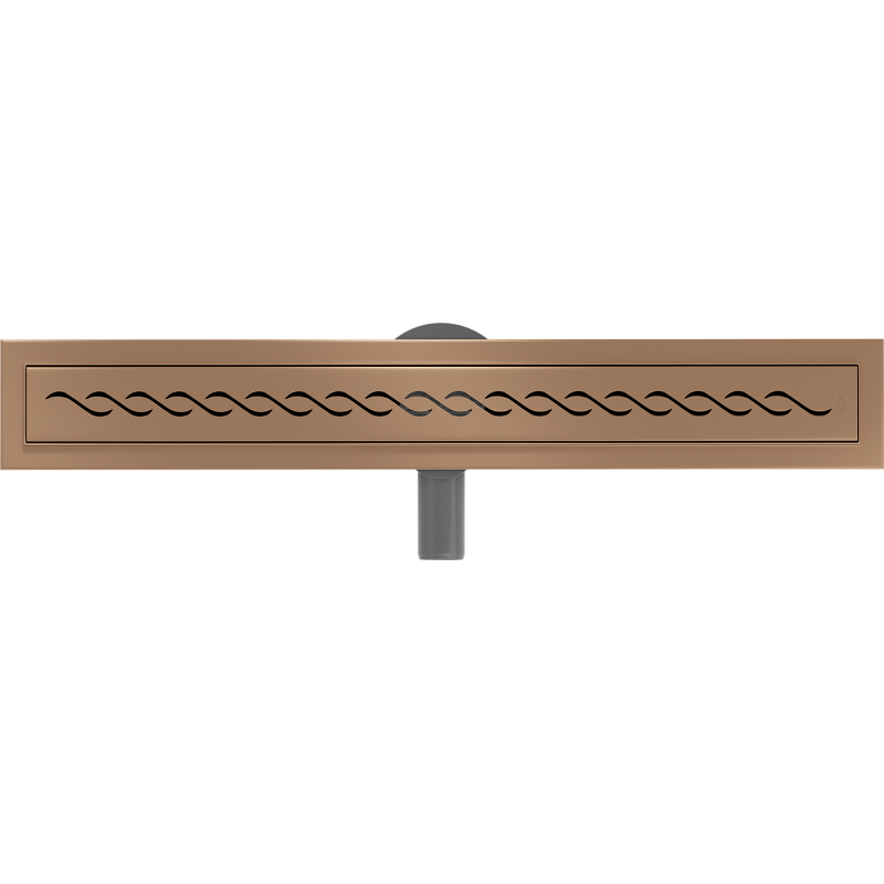 Mexen Flat 360° M18 70 cm Rotating Linear Drain, Brushed Copper - 1C23070-40