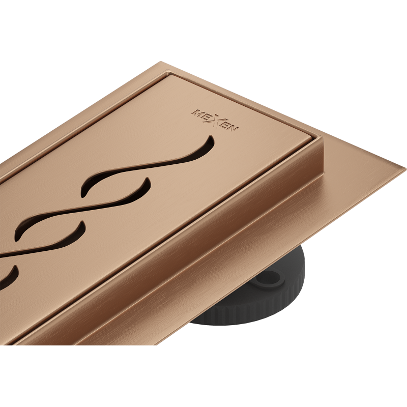 Mexen Flat 360° M18 linear rotary drain 80 cm, brushed copper - 1C23080-40