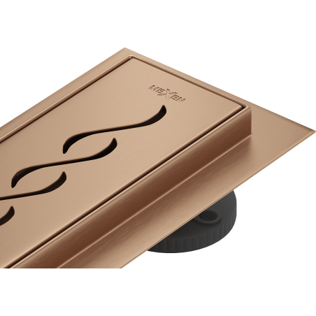 Mexen Flat 360° M18 ralo linear rotativo 90 cm, cobre escovado - 1C23090-40