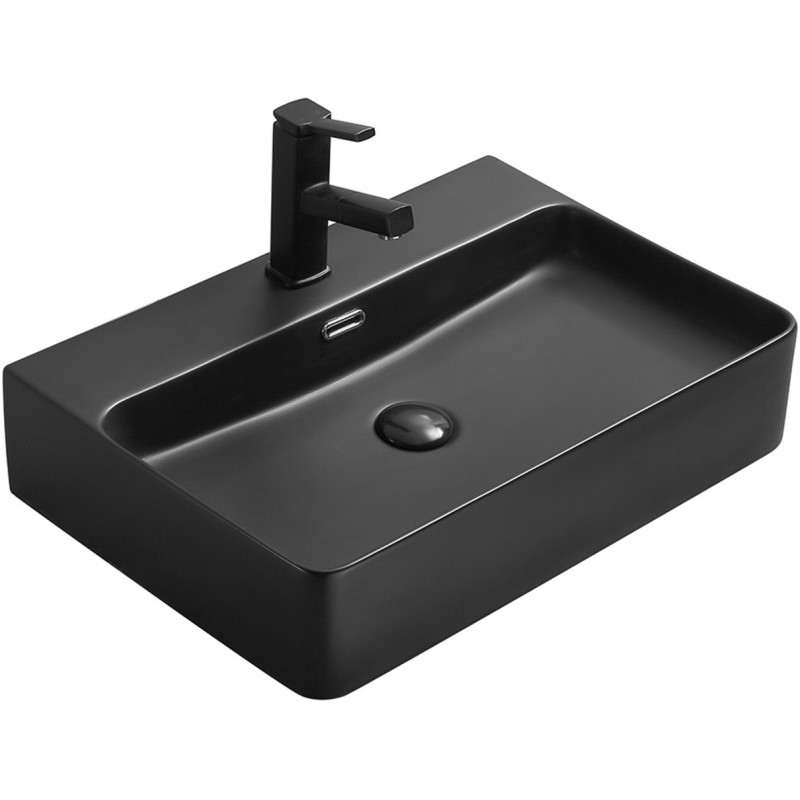 Mexen Lara countertop washbasin 60 x 42 cm, matte black - 21166085