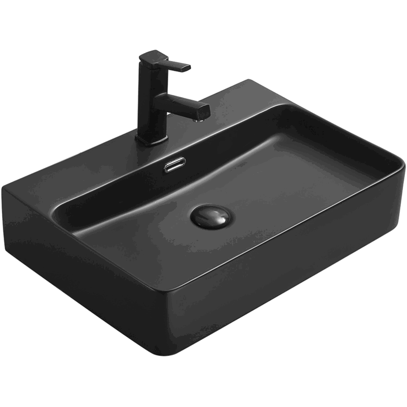 Mexen Lara lavabo de encimera 60 x 42 cm, negro mate - 21166085