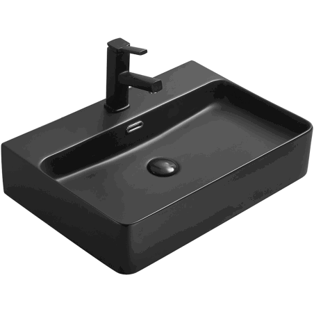 Mexen Lara lavabo de encimera 60 x 42 cm, negro mate - 21166085