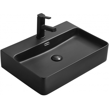 Mexen Lara lavabo de sobreponer 60 x 42 cm, negro mate - 21166085
