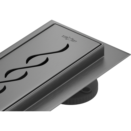 Mexen Flat M18 Linear Drain 60 cm, Brushed Gun Gray - 1E23060-15