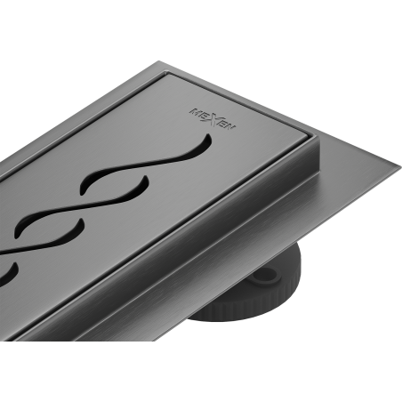 Mexen Flat M18 Linear Drain 70 cm, Brushed Gun Gray - 1E23070-15