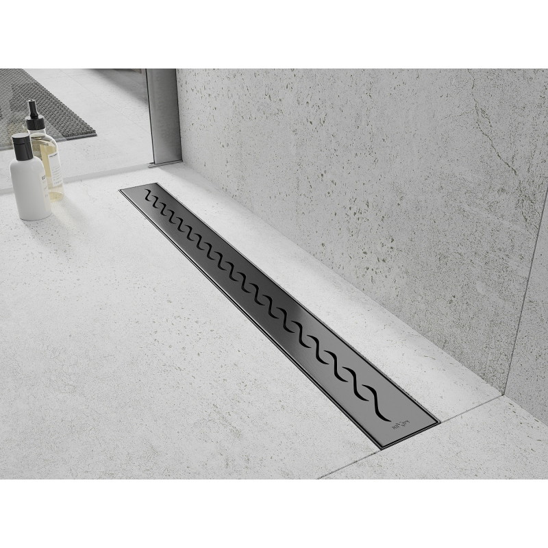 Mexen Flat 360° M18 pööratav lineaarne äravool 80 cm, harjatud gun gray - 1E23080-40