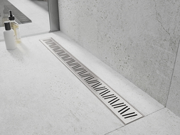 Mexen Flat 360° M22 descarga linear rotativa 80 cm, inox - 1029080-40