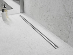 Mexen Flat 360° Slim 60 cm Rotating Linear Drain, Stainless Steel - 1041060