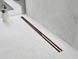 Mexen Flat 360° Slim 360° Horizontal Linear Drain 80 cm, Rose Gold - 1641080