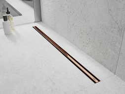 Mexen Flat 360° Slim rotary linear drain 70 cm, rose gold - 1641070
