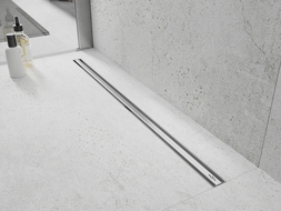 Mexen Flat 360° Slim ralo linear giratório 150 cm, inox - 1041150