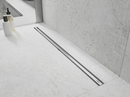 Mexen Flat 360° Slim évacuation linéaire pivotante 130 cm, inox - 1041130