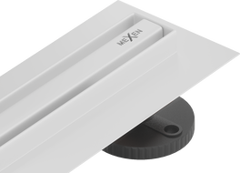 Mexen Flat 360° Slim γραμμική περιστρεφόμενη αποχέτευση 50 cm, λευκή - 1241050