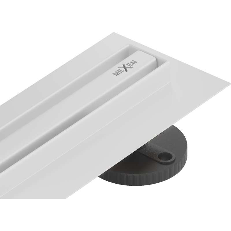 Mexen Flat 360° Slim rotary linear drain 130 cm, white - 1241130