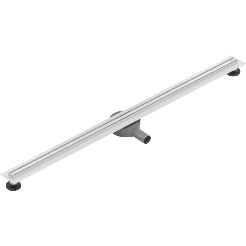 Mexen Flat 360° Slim linjär roterande avlopp 160 cm, vit - 1241160