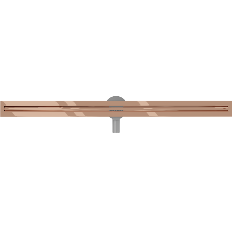Mexen Flat 360° Slim Rotary Linear Drain 130 cm, Rose Gold - 1641130