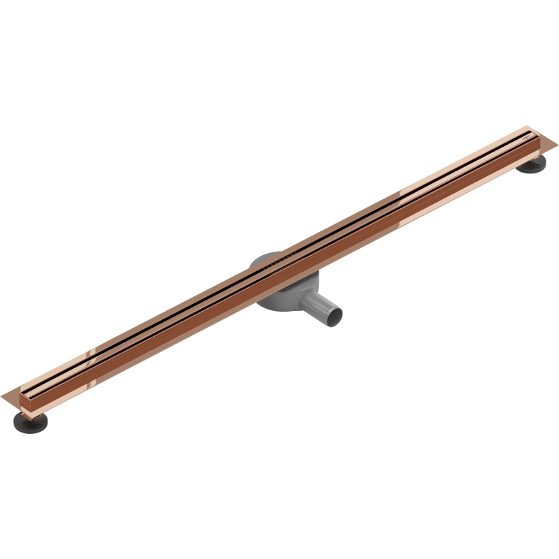Mexen Flat 360° Slim odpływ liniowy obrotowy 130 cm, różowe złoto - 1641130