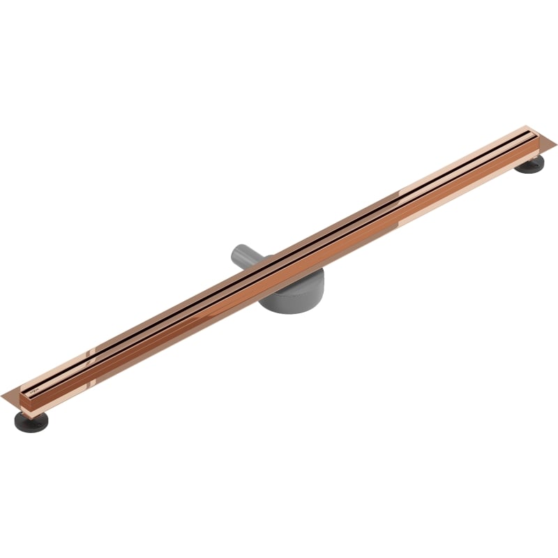 Mexen Flat 360° Slim pööratav joatoru äravool 150 cm, roosa kuld - 1641150