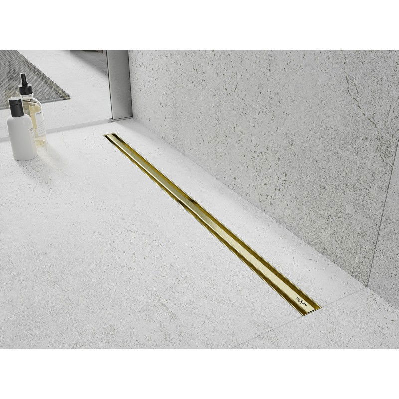 Mexen Flat 360° Slim scarico lineare girevole 50 cm, oro spazzolato - 1A41050