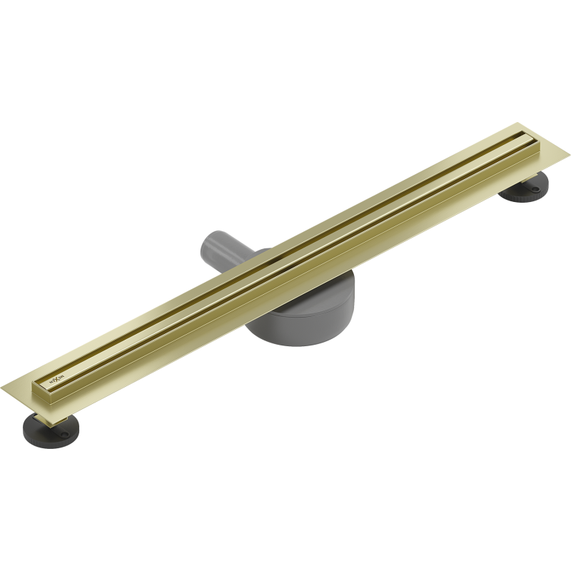 Mexen Flat 360° Slim odpływ liniowy obrotowy 50 cm, złoty szczotkowany - 1A41050