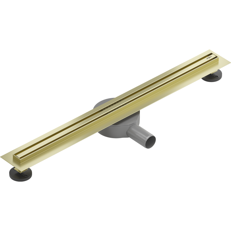 Mexen Flat 360° Slim odpływ liniowy obrotowy 50 cm, złoty szczotkowany - 1A41050