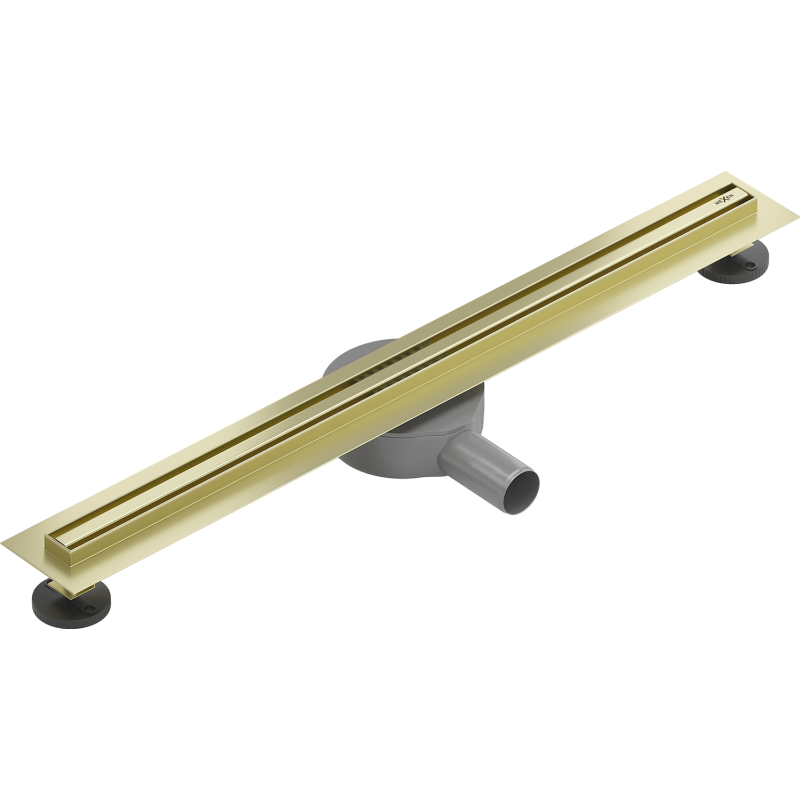 Mexen Flat 360° Slim odpływ liniowy obrotowy 60 cm, złoty szczotkowany - 1A41060