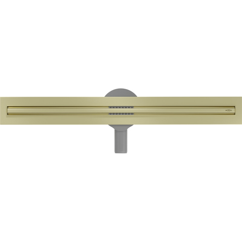 Mexen Flat 360° Slim pöörlev jooneline äravool 60 cm, harjatud kuldne - 1A41060