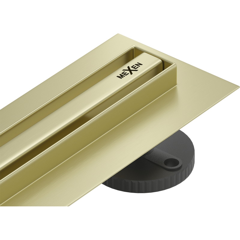 Mexen Flat 360° Slim pöörlev joon-rähtav 120 cm, kuldne harjatud - 1A41120