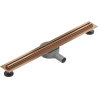 Mexen Flat 360° Slim 50 cm Rotational Linear Drain, Brushed Copper - 1C41050