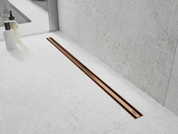 Mexen Flat 360° Slim pööratav jooneline äravool 60 cm, harjatud vask - 1C41060