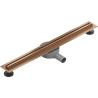 Mexen Flat 360° Slim pööratav jooneline äravool 60 cm, harjatud vask - 1C41060