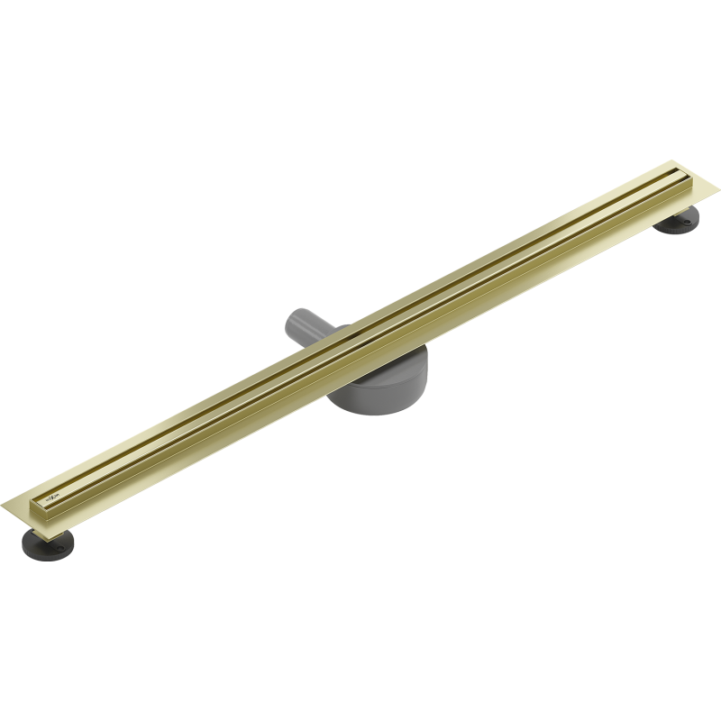 Mexen Flat 360° Slim rotary linear drain 100 cm, brushed gold - 1A41100