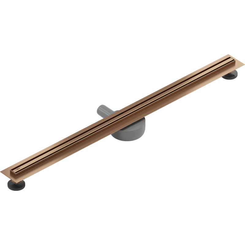 Mexen Flat 360° Slim 80 cm Rotatable Linear Drain, Brushed Copper - 1C41080