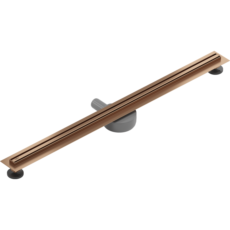 Mexen Flat 360° Slim ralo linear rotativo 80 cm, cobre escovado - 1C41080