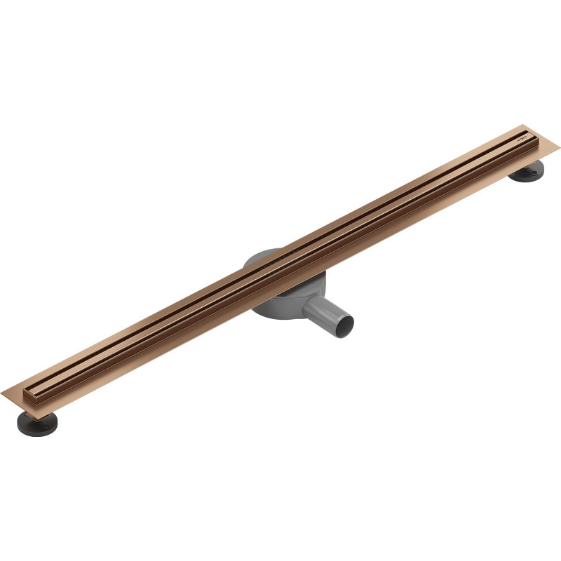 Mexen Flat 360° Slim 90 cm Rotating Linear Drain, Brushed Copper - 1C41090