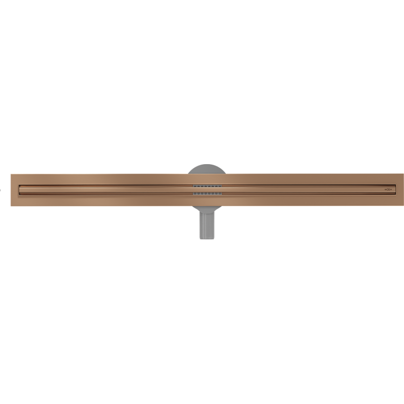Mexen Flat 360° Slim 90 cm Rotating Linear Drain, Brushed Copper - 1C41090